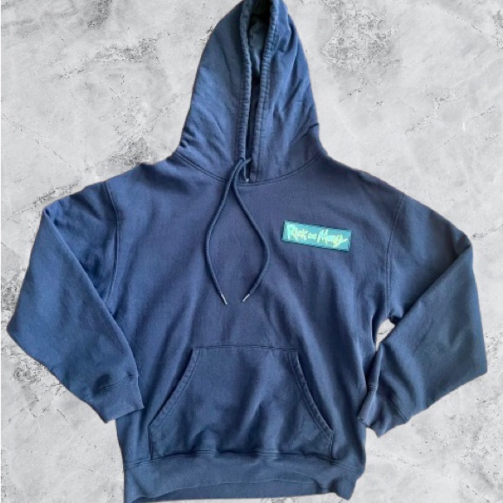Rick and Morty Navy Blue Hoodie (Pre-Owned) - Picture 3 of 5